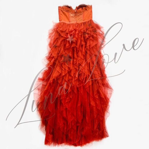 FOR LOVE & LEMONS Bustier Gown/Dress In Rust NWT - Picture 9 of 13